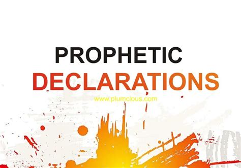 When you combine prayers, declarations, and prophecies like you will encounter in this bookyou become even more intentional about the power of words. . Power of prophetic declarations